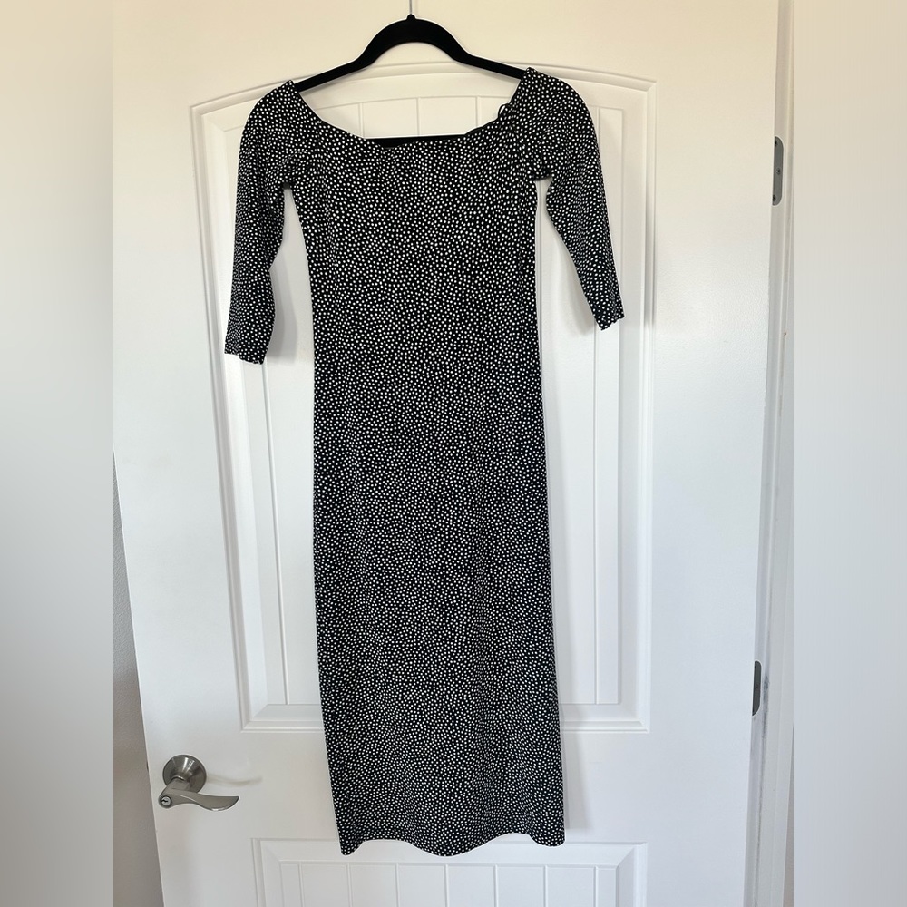 Zara midi dress polka dot  ,Size S